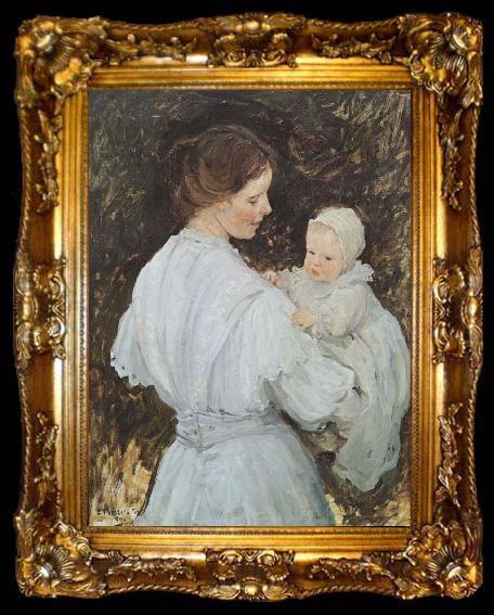 framed  E.Phillips Fox Mother and child, ta009-2